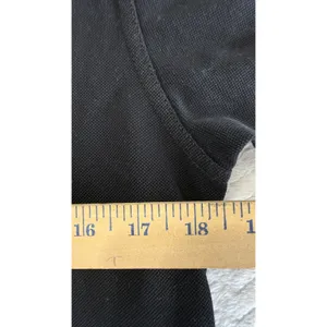 Givenchy Black Pique Quarter Zip Short Sleeve Polo Shirt Women 4689 thumbnail 5