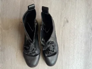 Women’s Combat Ankle Boots Black Size 8 thumbnail 5