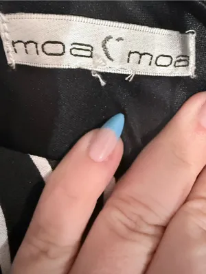 Moa Moa Black & White Vertical-Stripe Wide-Leg Jumpsuit thumbnail 5