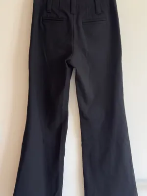 Anthropologie Maeve The Naomi Ponte Wide-Leg Flare Pants Black 2 thumbnail 6