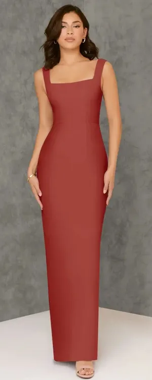 Azazie Terracotta Dress thumbnail 1