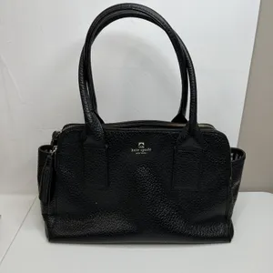 Kate Spade Lydia Southport Ave Shoulder Bag Large New York Black Pebbled Leather thumbnail 3