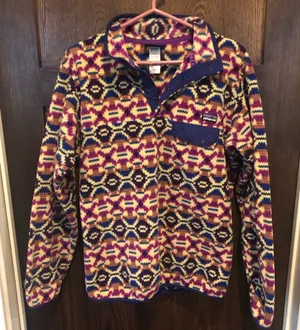 Patagonia Synchilla Snap Fleece Geometric Pattern Aztec Women’s Medium thumbnail 1