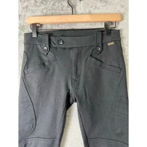 POLO Ralph Lauren Black Moto Riding Pants‎ Women's Size 2 Skinny Stretch Zip thumbnail 2