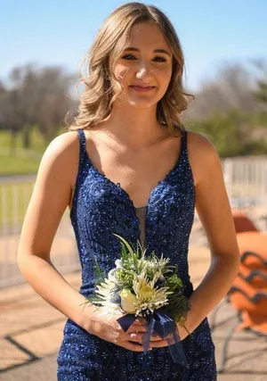 Prom shop Prom Dress Blue Size 2 thumbnail 1