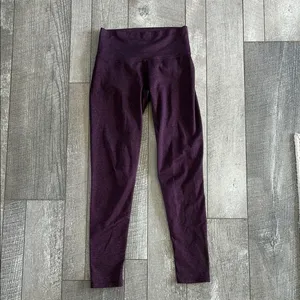 Aerie Size Small Heathered Maroon High-Rise Leggings thumbnail 2