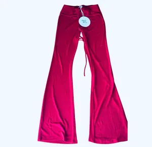 NWT Princess Polly Red Flare Pants High Rise Cut Out S 4 thumbnail 3