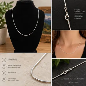 23in Sterling Silver Necklace  thumbnail 2