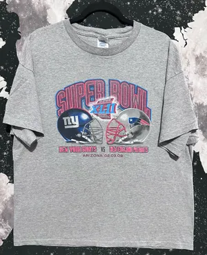 Super Bowl XLII Giants vs Patriots Football Shirt thumbnail 1