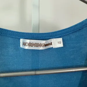 Morning Mist sz 10‎ Blue Button Front Maxi Dress Short Sleeve Fairy Feminine thumbnail 4