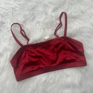Aerie Satin Stretch Bandeau Sundried Size Small thumbnail 3