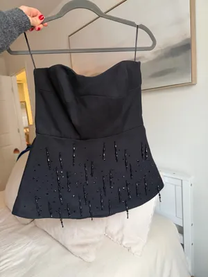 H&M Strapless Top Black thumbnail 2