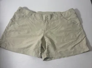 Columbia PFG Shorts Women XL‎ Tan Nylon Zip Pockets Activewear Hiking Perfomance thumbnail 1
