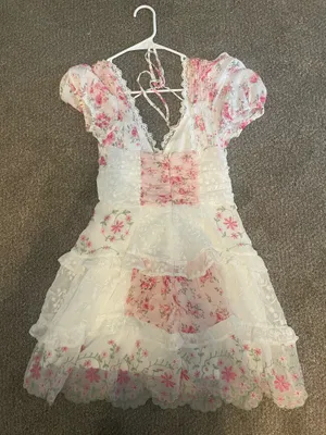 Altar’d State Pink Floral Dress thumbnail 2