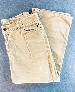 L.L. Bean Velour Pants Womens in Size 16 Light Brown Straight Leg Cabincore thumbnail 1