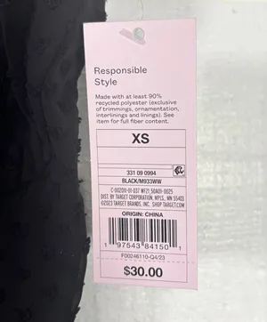 Wild Fable Dress Black midi XS sleeveless thumbnail 2