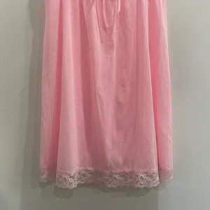 Vintage Montgomery Ward Pink Lace Slip Nightgown Dress Size Large Made In USA thumbnail 3
