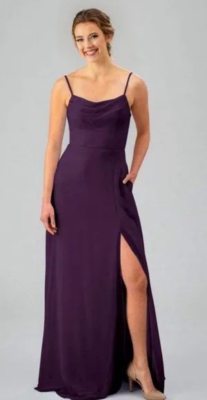 Kennedy Blue Azazie Bridesmaid Dress eggplant thumbnail 1