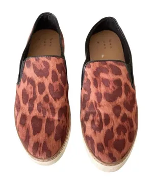 A New Day Slip on Sneakers Leopard Sneakers Brown Black Shoes 6 Animal Print thumbnail 1