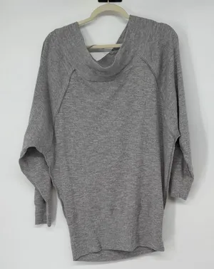 We The Free People Gray Slouchy Dolman‎ Sleeve Tunic Top Small Oversized thumbnail 1