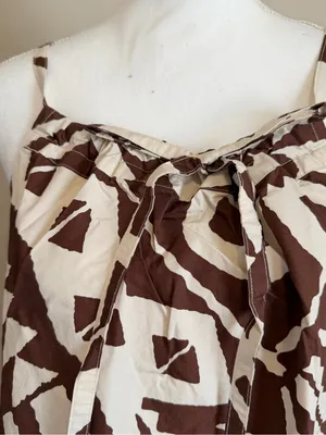 NWT BDG Eva Tie-Front Ruched Strap Trapse Mini Dress size medium relaxed fit thumbnail 5