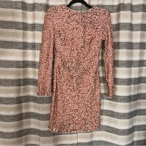 Love‎ & Lemonade Pink Sequin Dress Size Large thumbnail 2