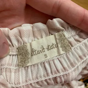 Altar'd State Gingham‎ Smocked Tiered Sundress Tie Strap Pink White Women Size S thumbnail 6