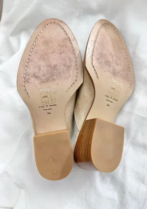 Rag and Bone Weiss heel Slipon mule in dune suede color thumbnail 8