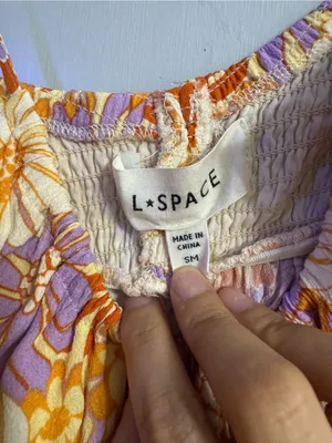 l*space Gemma Wavy Daisy Floral Print Midi Dress Size Small thumbnail 5