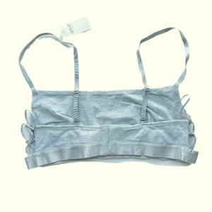 NWT Aerie Real Good Strappy Side Lace Up Bralette Bra Gray Size Medium M NEW thumbnail 9