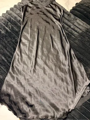 Classic Black Satin Slip Dress thumbnail 2
