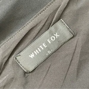 White Fox Skirt draped slip maxi womens Black small formal chic resortwear thumbnail 2