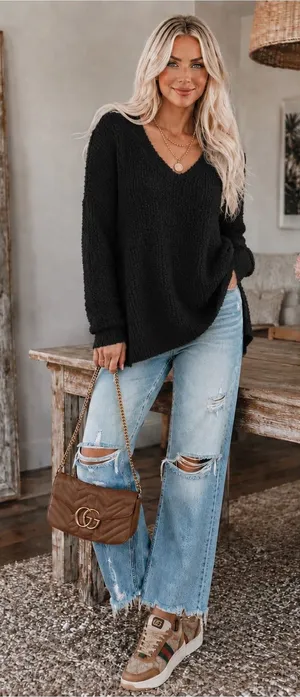 NWOT Abercrombie & Fitch Boucle Knit Pullover Sweater thumbnail 1