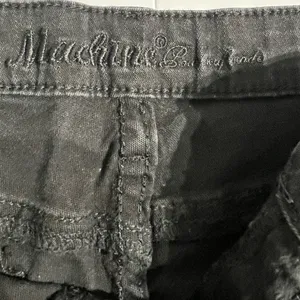 Machine Nouvelle Mode Black Denim Shorts Frayed Hems Size 28 USA Medium thumbnail 7
