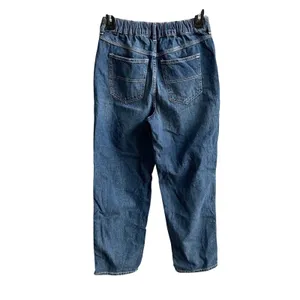 Free People Chloe Baby Barrel Jeans‎ Women XS Blue Boho Elastic Back Distress thumbnail 6