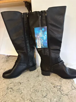 Easy Street Jewel Plus Women's 7.5 Wide Calf Riding Boots - Black Knee-High NWT thumbnail 7