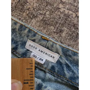 Good American Good‎ 90s Jeans Light Blue Wash Loose Wide Leg GNIL999T Size 00/24 thumbnail 5