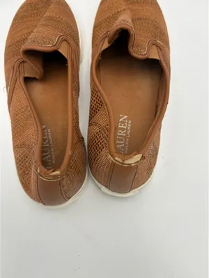 RLL Lauren Ralph Lauren Janis Woman’s 8 Brown Woven Slip-On Shoes thumbnail 6