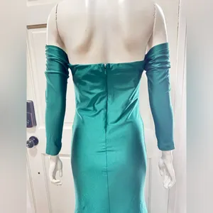 ATRIA COUTURE Long Forest Green Evening/Formal Dress Size Large P-35 thumbnail 11
