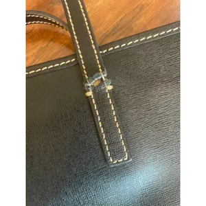 DOONEY & BOURKE saffiano leather charleston shopper tote big black purse bag thumbnail 7