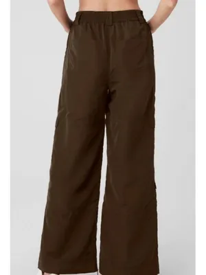 Alo High-Waist Ski Moto Puffer Pants Espresso Hi-Rise Waisted Warm Wide Leg Edgy thumbnail 2