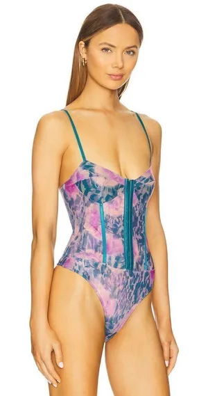 Free people printed night rhythm bodysuit thumbnail 1