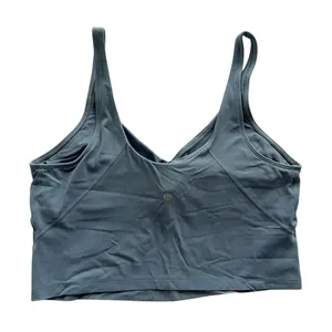 Lululemon Align Tank Chambray Light Blue Size 14 Nulu Scoop Neck Bra Crop Top thumbnail 5