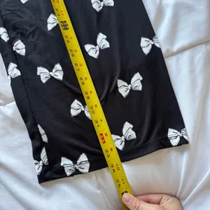 Kate Spade New York Pajama Set Black White Bow Print Button Up Shirt Pants Small thumbnail 7