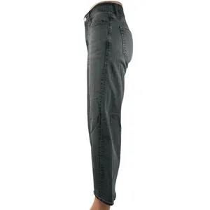 GAP 1969 Women's Black Gray Wide Leg High Waisted Denim Jeans Pants Size 24 thumbnail 2