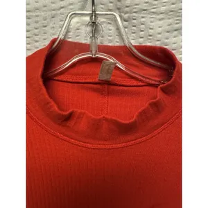 Intimately Free People Womens Red Ribbed Long Sleeve Mock Turtle Neck XL Stretch thumbnail 4