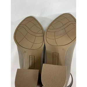 Womans Excellent American Eagle Slip On Sling Back Booties 11 Taupe Block Heel thumbnail 8