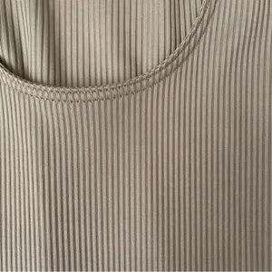 Abercrombie‎ & Fitch Ribbed Long Sleeve Scoop Neck Bodysuit Taupe Brown XL thumbnail 6