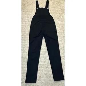 ASOS Design classic gothic countrycore black cotton overalls Size 32/Large thumbnail 4