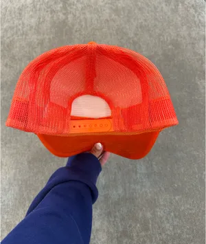 Man I Love Football Orange Trucker Hat thumbnail 2